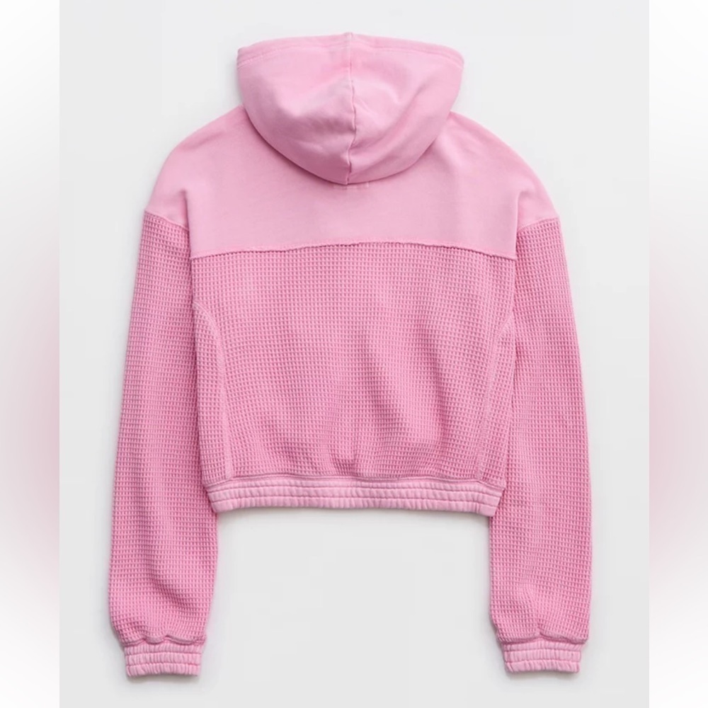 Aerie Cropped Waffle Hoodie - Picture 13 of 13